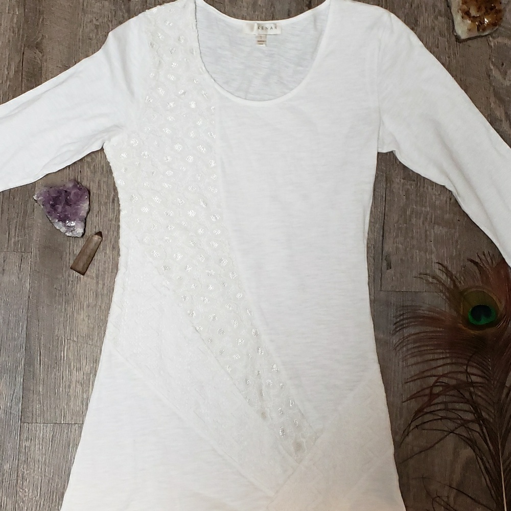 Kenar Lace Half-Sleeve Top